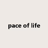 pace of life是什么意思