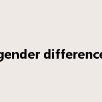 gender difference是什么意思