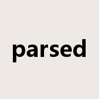 parsed是什么意思