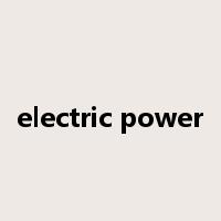 electric power是什么意思