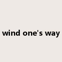 wind one's way是什么意思