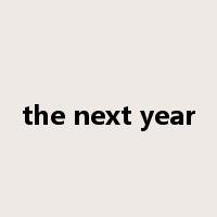 the next year是什么意思