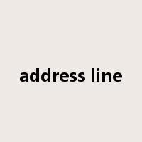 address line是什么意思