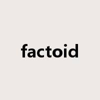 factoid是什么意思