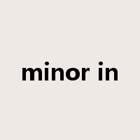 minor in是什么意思