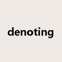 denoting是什么意思