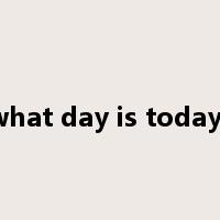 what day is today?是什么意思