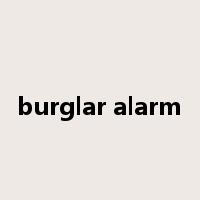 burglar alarm是什么意思
