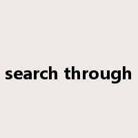 search through是什么意思