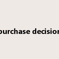 purchase decision是什么意思