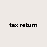 tax return是什么意思
