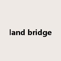 land bridge是什么意思