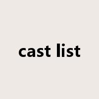 cast list是什么意思