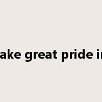 take great pride in是什么意思
