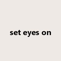 set eyes on是什么意思