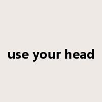 use your head是什么意思