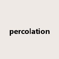 percolation是什么意思