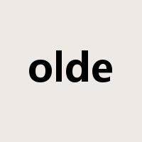 olde是什么意思
