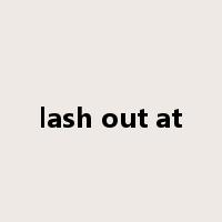 lash out at是什么意思