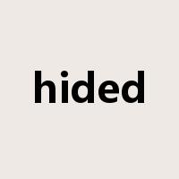 hided是什么意思