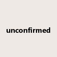 unconfirmed是什么意思