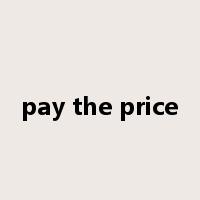 pay the price是什么意思
