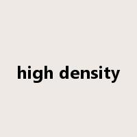 high density是什么意思