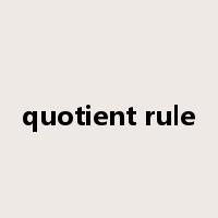 quotient rule是什么意思