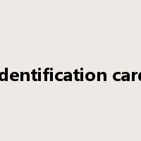 identification card是什么意思
