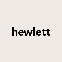 hewlett是什么意思