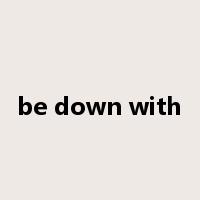 be down with是什么意思