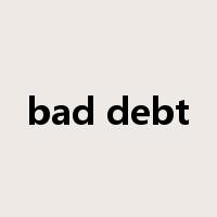 bad debt是什么意思