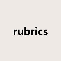 rubrics是什么意思