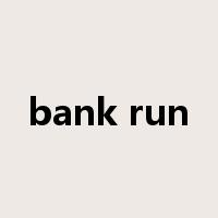 bank run是什么意思