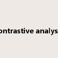 contrastive analysis是什么意思