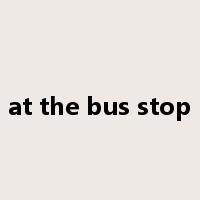 at the bus stop是什么意思