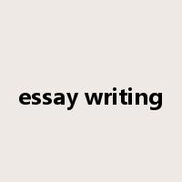 essay writing是什么意思