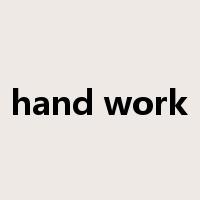 hand work是什么意思