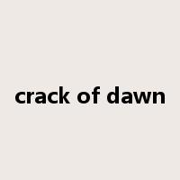 crack of dawn是什么意思