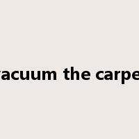 vacuum the carpet是什么意思