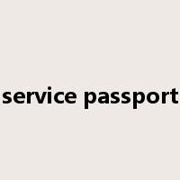 service passport是什么意思