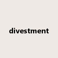 divestment是什么意思