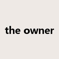 the owner是什么意思