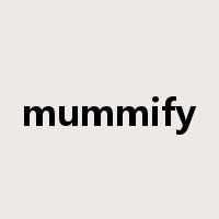 mummify是什么意思