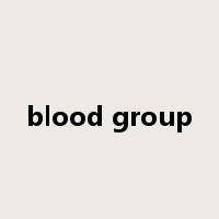 blood group是什么意思