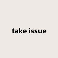 take issue是什么意思