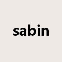 sabin是什么意思
