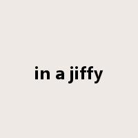 in a jiffy是什么意思