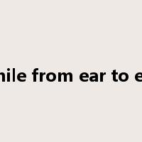 smile from ear to ear是什么意思