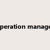 operation manager是什么意思